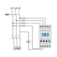 3 Phase Voltage Protector Relay Adjustable Over Under Monitoring Meter 380VAC