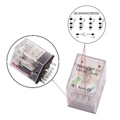 AC 110V 120V 5A Electromagnetic Power Coil Relay 14 Pins 4PDT 4NO 4NC HH54P