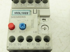 Siemens 3RU1116-1AB0 Motor Starter Contactor Relay 24V Coil 5Hp 600V Lot of 3