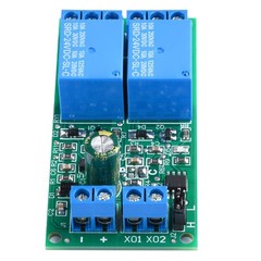 2PC DC 12V 24V 2-Way Interlock Relay Module Flip-Flop Latch Relay US