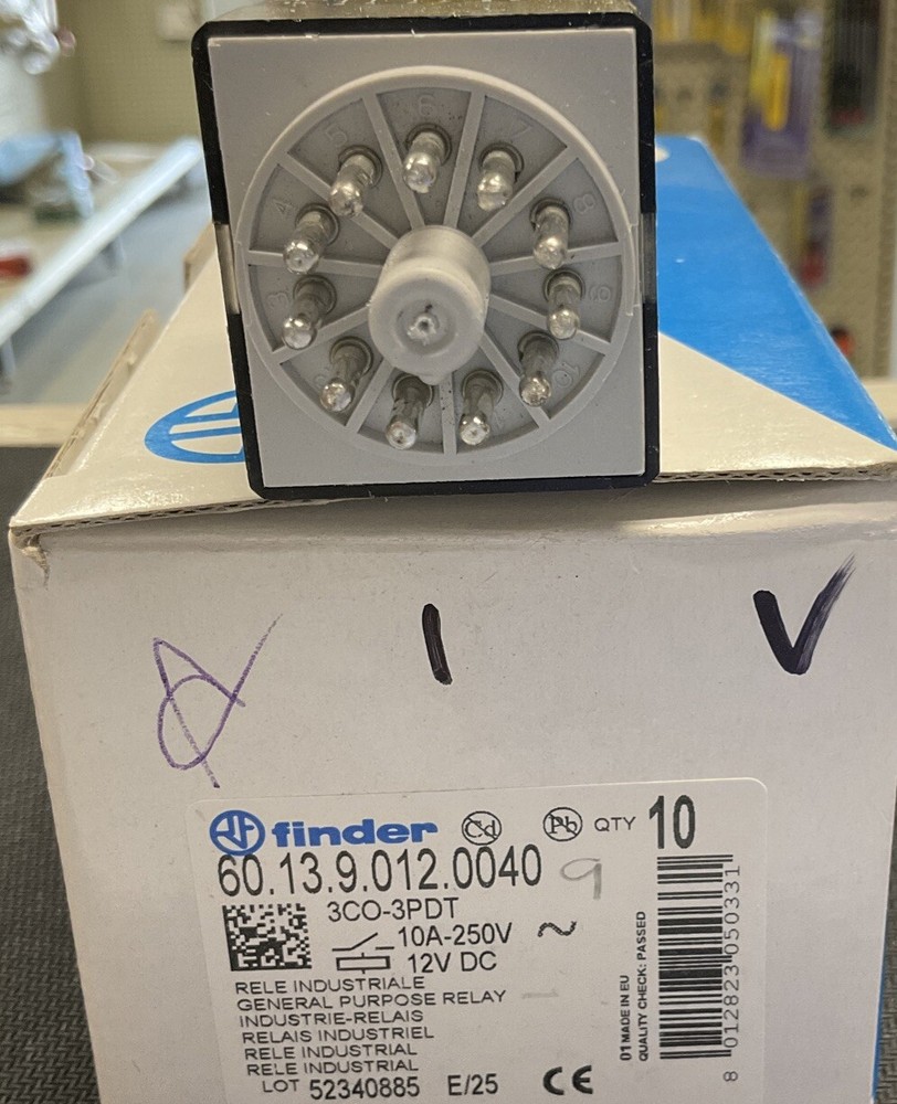 60.13.9.012.0040- GENERAL PURPOSE RELAY – 10A-250V AC, COIL VOLTAGE 12V DC