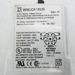 SQUARE D 9050JCK15V20 SER. H 110/120V 1.8-180S NSNP