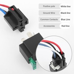 Car 4Pin 12V Relay Kit SPST Normally Open 30A Fuse 14AWG Wire Harness Set NEW