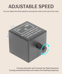 Compact 12V CF-13 LED Flasher Relay – Easy Install for Cars, SUVs, Motorcycles