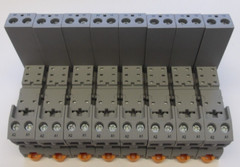 PHOENIX CONTACT CAT NO: RIF-1-BSC/2X21 RELAY BASE 8 PER BOX