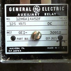 GENERAL ELECTRIC 12HGA14A52F AUXILIARY RELAY 125 VDC