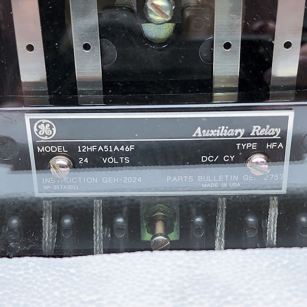 GE 12HFA51A46F HFA Multi-Contact Auxiliary Relay 24V DC/CY Brand New USA