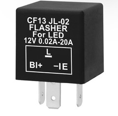 Relé intermitente LED, CF13 JL-02, 12V 0.02A-20A 3 pines, para fijar la luz LED