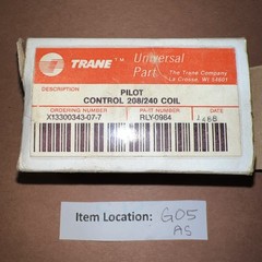 TRANE RLY0984 Relay Pilot Control 208/240V Coil