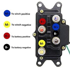 12V 250A Winch Solenoid Relay Contactor Thumb Rocker Switch Kit ATV UTV