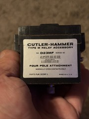 NIB CUTLER-HAMMER D23MF TYPE M RELAY, SERIES A1, 300VAC