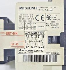 MITSHUBISHI ELECTRIC SRT-NN UN-TR4AN ON DELAY CONTACTOR RELAY SR-N4 200-220VAC