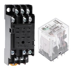 HH53P DC 12V Coil 3P3T 11 Pins Electromagnetic Power Relay LED