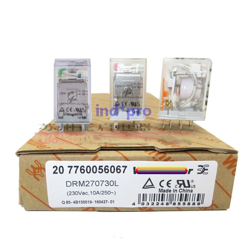 20PCS/Box New DRM270730L Intermediate Relay 230VAC 10A/250V 8Pin 207760056067