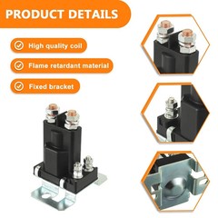 80-AMP Battery Isolator and 12V Continuous Duty Solenoid Relay, High Current Sta