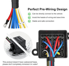 Caja Fusibles 12V con 2 Relés 80A 6 ATC ATO PreCableado, Nuevo