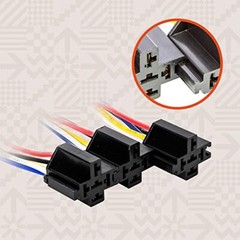 6 Pack Bosch Style 5-Pin 12V Relay Kit ,12 Volt Automotive Relays for Auto Fan C