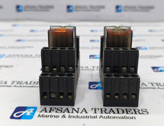LOT OF 2X SCHRACK PT570730 RELAY WITH BASE PT78704 230VAC