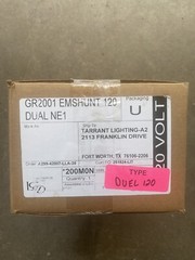 LIGHTING CONTROL & DESIGNS GR2001-E/S-277-DUAL EMERGENCY SHUNT / CONTROL RELAY