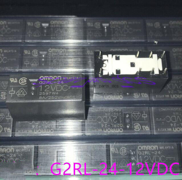 2PC OMRON Power Relay G2RL-24-DC12 G2RL-2-DC12 8A 250VAC 8 Pins