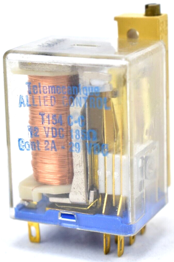 ALLIED CONTROLS RELAY T154-C-C 12 VDC 185 ohms 2A-29
