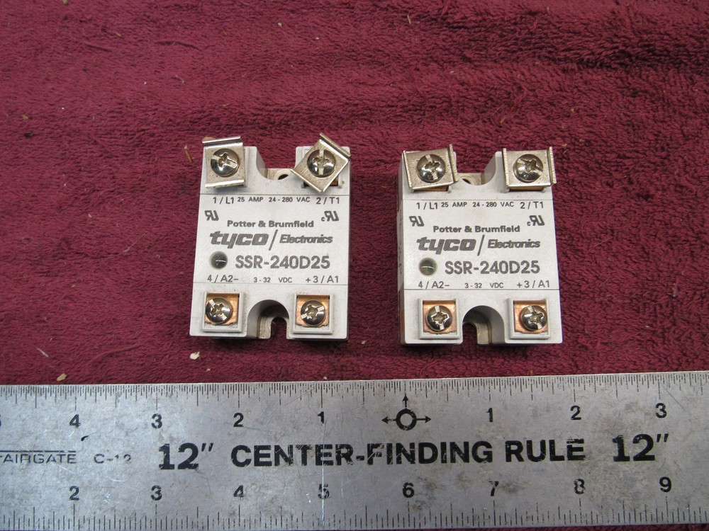 2pcs POTTER & BRUMFIELD TYCO Electronics SSR-240D25 SOLID STATE RELAY
