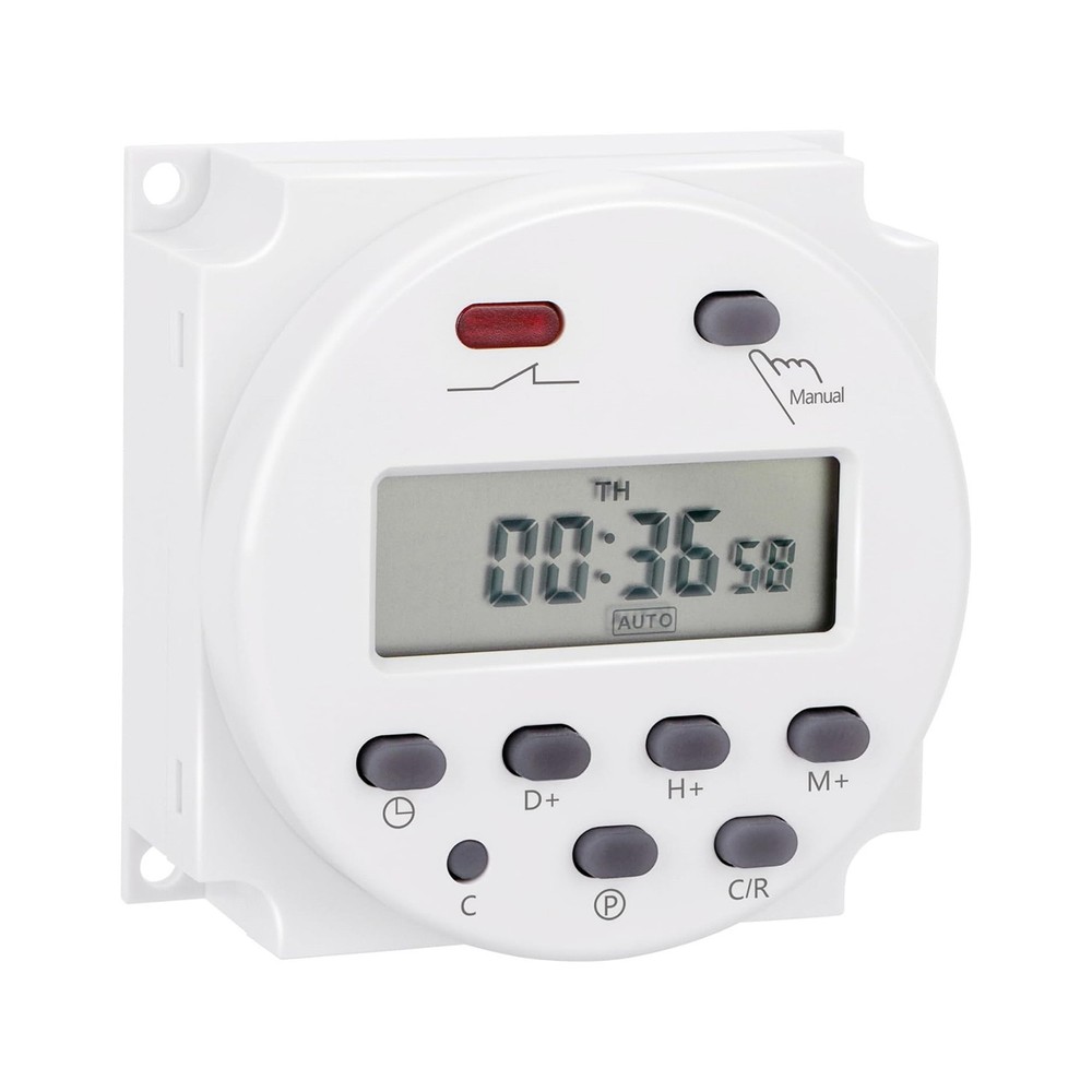 DC 12V Digital LCD Programmable Timer For Time Switch 16A Power Memory 180D