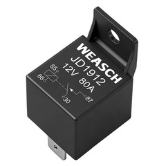 2 Pack JD1912 Car Relay, 12V 80A, 4 Pin SPST, Automotive Switches and Starters,