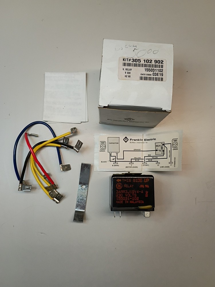 Franklin Electric Relay Kit 305-102902, 230 Volt