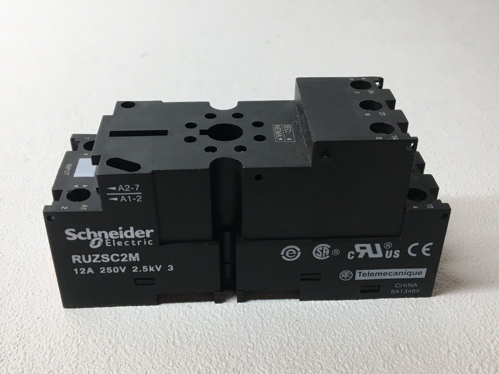 New! (Lot of 5) Schneider Electric RUZSC2M Relay Socket Base (#60145)