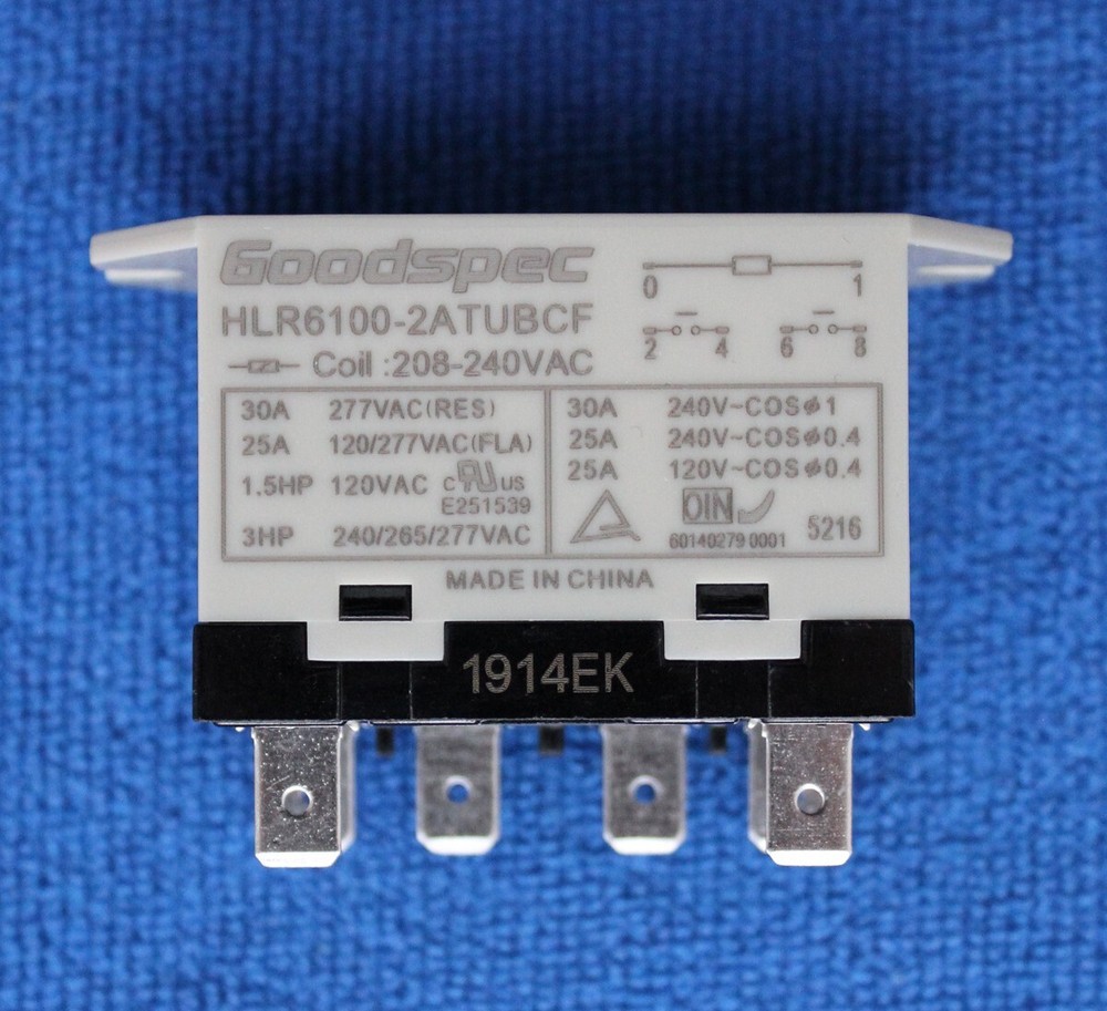 1pcs HLR6100-2ATUBCF 208-240VAC Compressor Relay 6 Pins 30A