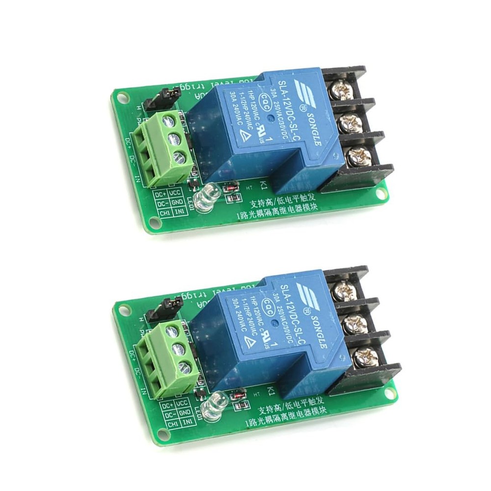 2pcs 12V 30A Single Channel Optocoupler Isolation Relay Module Support High Un…