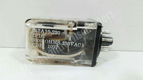 New Cornell Dubilier Relay 312A10 2PDT 230V AC 50-60Hz 7000 OHMS — NO BOX