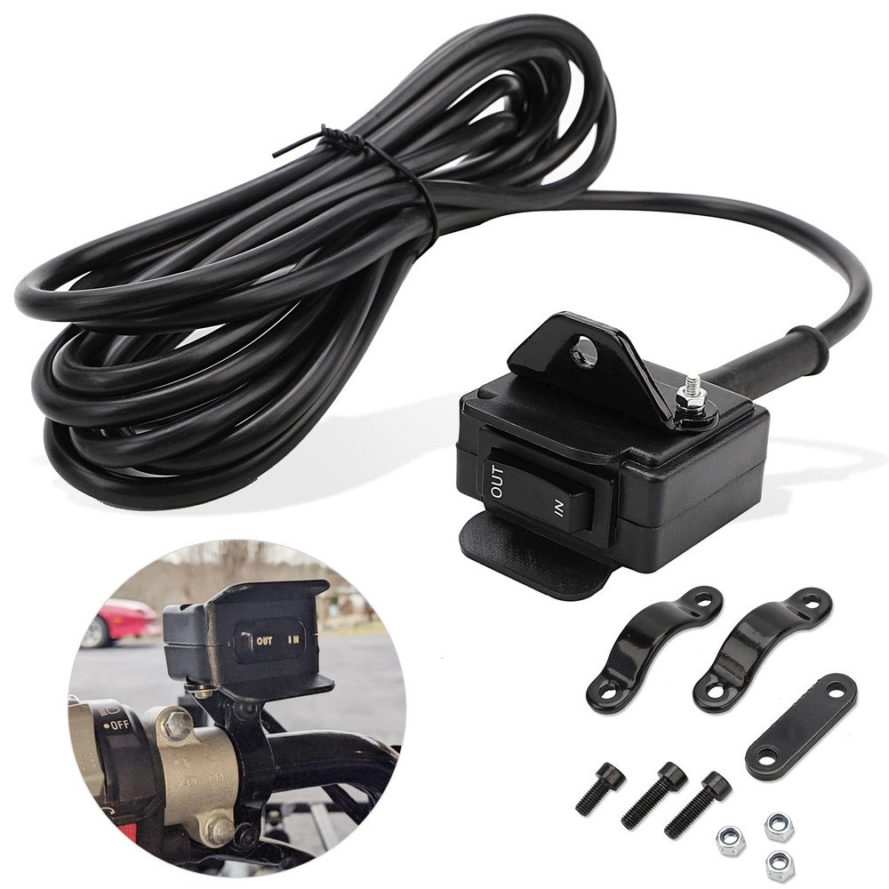 12V Winch Switch with Mounting Bracket Winch Rocker Thumb Switch for ATV