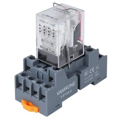 Electromagnetic Power Relay, 14-Pin 5 AMP 110V/120V AC Relay Coil w/Socket Base