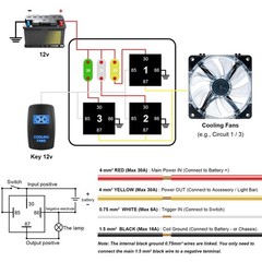 12V 3 Way Pre-Wired Fuse Relay Box Kit with 3 x 4-Pin 80A Relays | 3 ATC/ATO Slo
