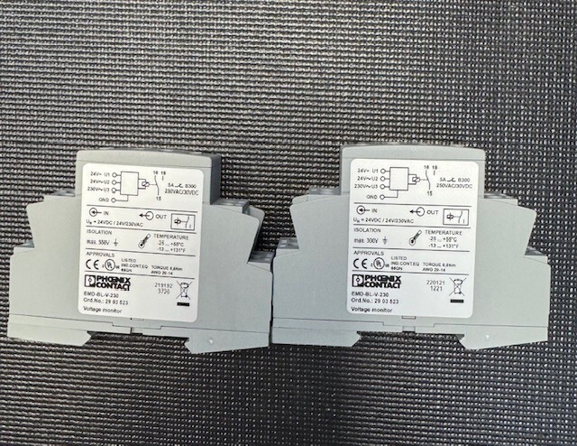 EMD-BL-V-230 Phoenix Contact 2903523 Monitoring Relay/ voltage monitor set of 2