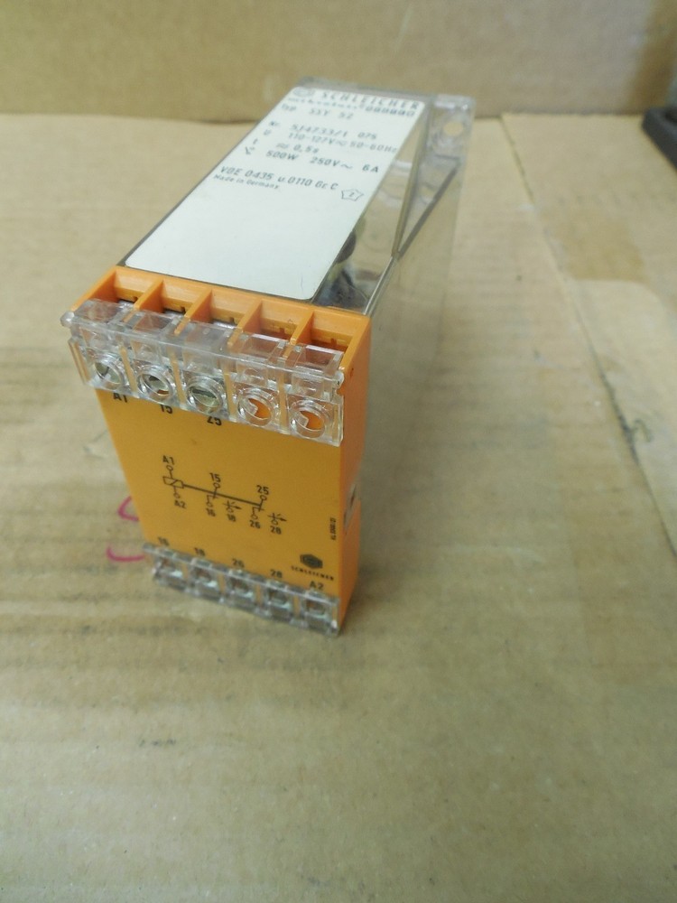 Schleicher Relay SSY 52 SSY52 110-127 V Volt 500 Watt 250 Volt 6 A Amp Used