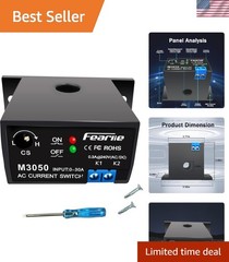 Current Sensing Switch AC 0-30A Digital Monitoring Relay 2.5×0.98×1.85in