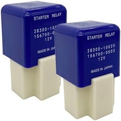 2-Pack 28300-10020 & 156700-0503 Relay – 40A 12VDC 4-Pin SPST Starter Relay –