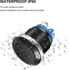 2pcs 16mm 3A 12V 24V 36V DC 110V 250VAC 1NO SPST Momentary Pu Size: 16mm-Black
