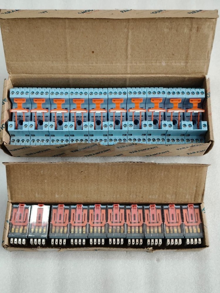 PARAMOUNT 110V AC 14PIN RELAY WITH BASE PACK OF 10 PCS FREE FAST SHIPPING