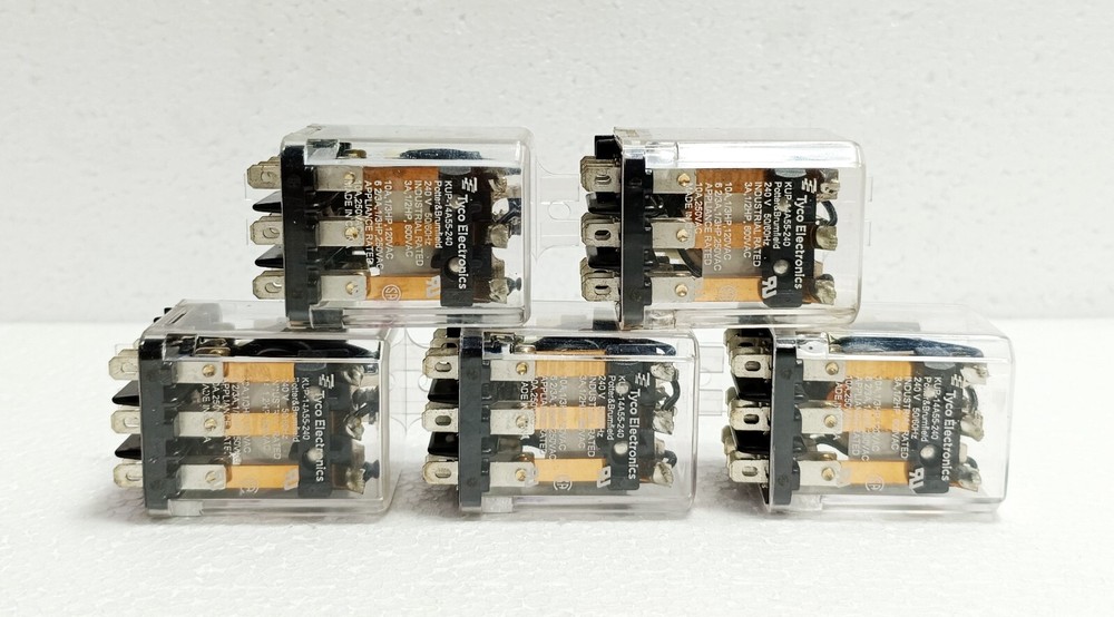 Lot of 5 pcs TYCO ELECTRONICS KUP-14A55-6 Relays | Potter & Brumfield 240V 50/60
