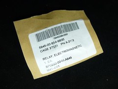 TekTronix 600 Ohm, 15Vdc, SPST & SPDT, 27631 Dustproof Relay # A-2112 Audio Stan