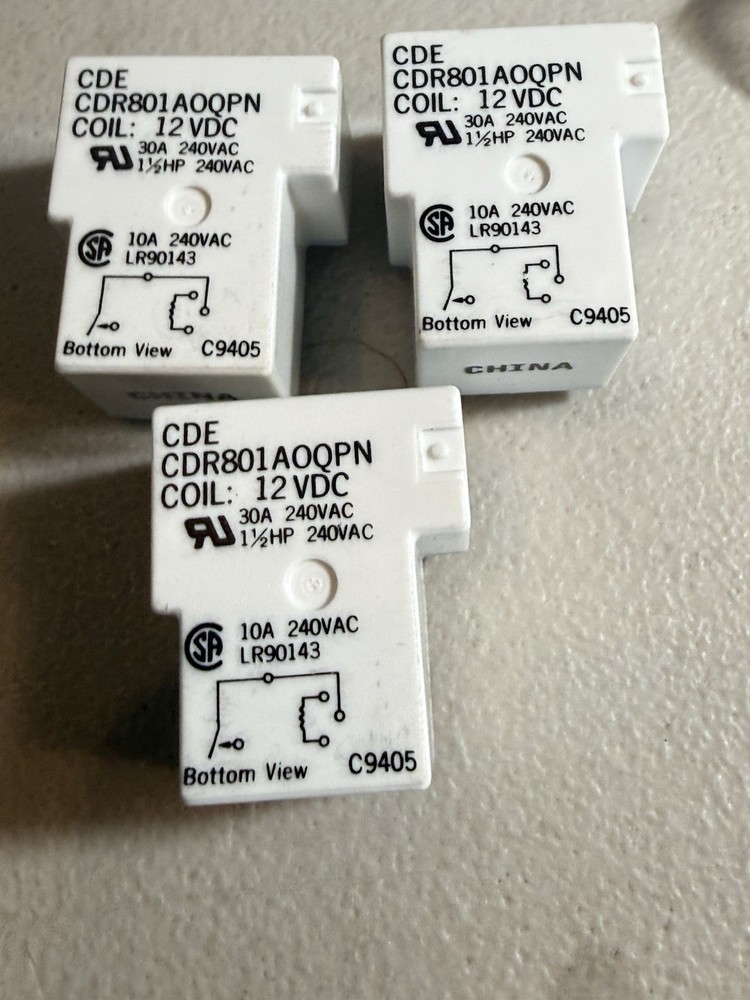 CDR801A0QPN CORNELL DUBILIER MINIATURE 30 AMP INDUSTRIAL RELAY(3 PCs Lot)