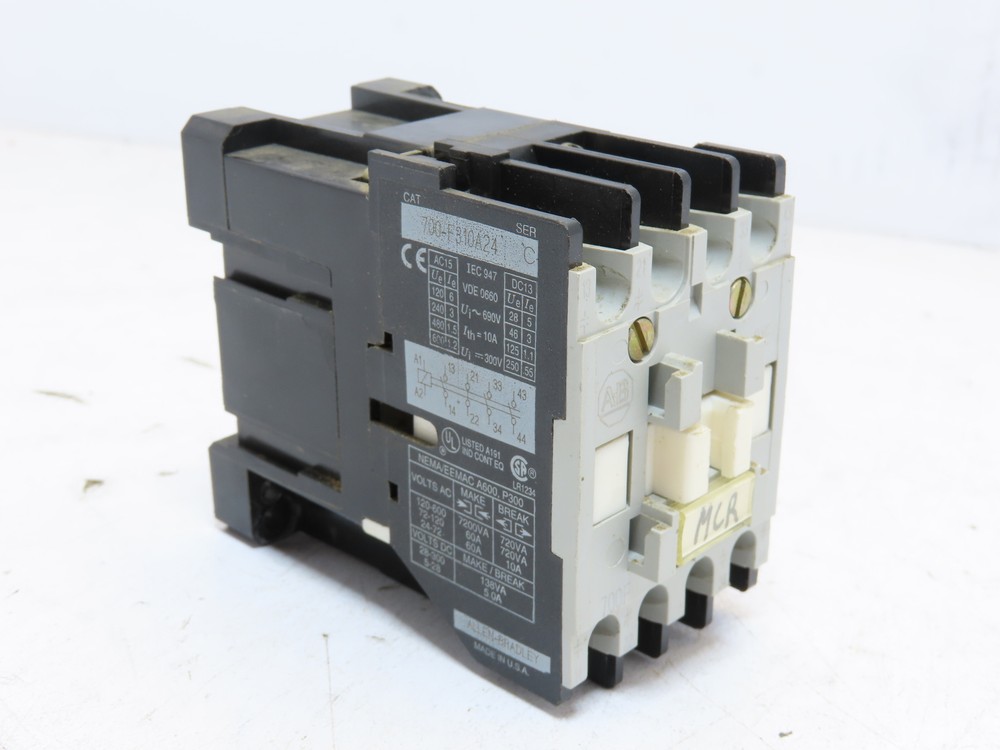 Allen Bradley 700-F310A24 Control Relay 700F310A24 Ser. C 24V AC Coil 4 Pole