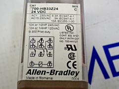 Allen Bradley 700–HB33Z24 Relay 10 amp 3PDT 24V DC Ser C New