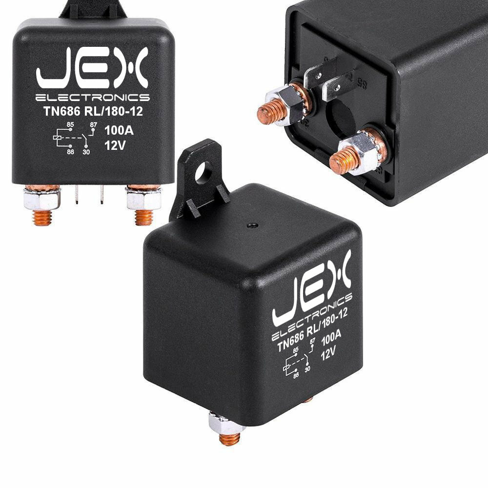 Heavy Duty 12V-24V 100A-50A Battery Charging Relay for Truck, RV, Boat Trailer