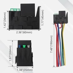 2Pack 12V 3 Way Fuse Relay Kit, 5 Pin SPDT 40A, Heavy Item Package Quantity: 2