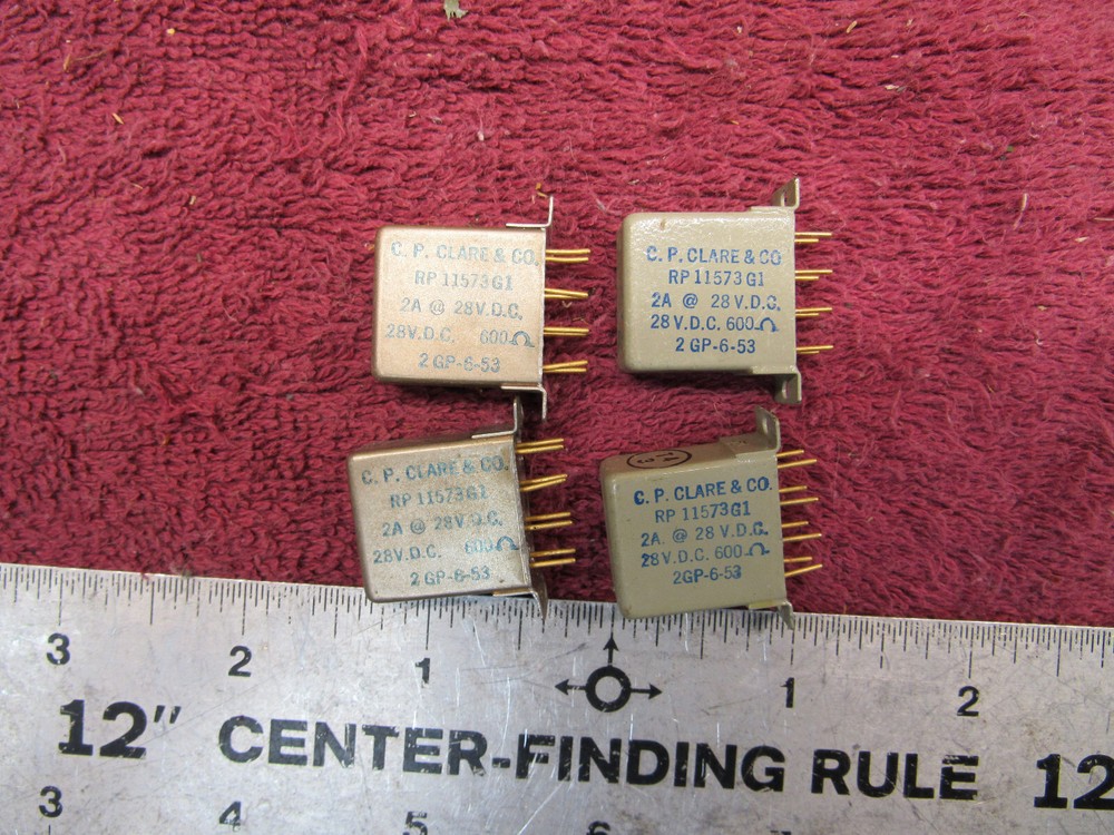 (4) C.P. Clare & Co RP11573G1 Electromagnetic Relay 28V DC 675 Ohms NOS